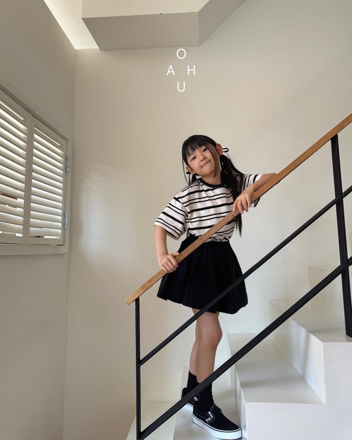 O'Ahu - Korean Children Fashion - #childrensboutique - Raw Slub Stripe Tee - 5