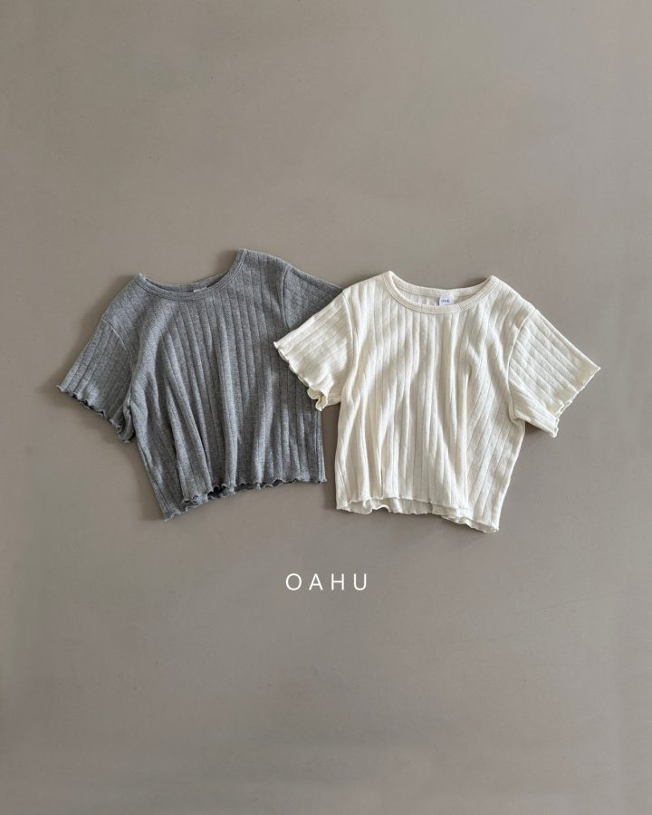 O'Ahu - Korean Children Fashion - #childrensboutique - Eyelet Ribbed Tee