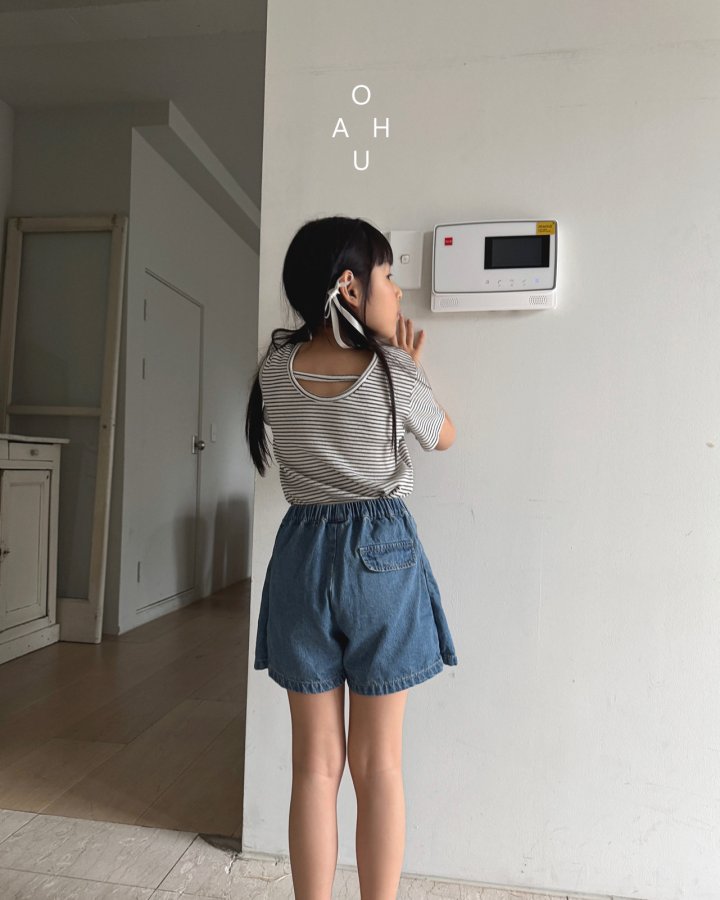 O'Ahu - Korean Children Fashion - #childrensboutique - Denim Bagel Shorts - 8