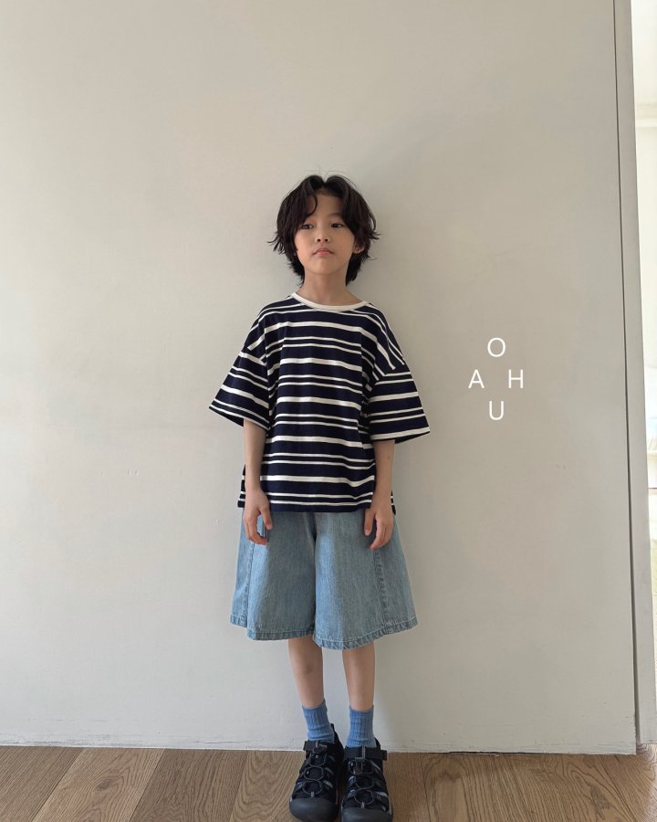 O'Ahu - Korean Children Fashion - #discoveringself - Raw Slub Stripe Tee - 7