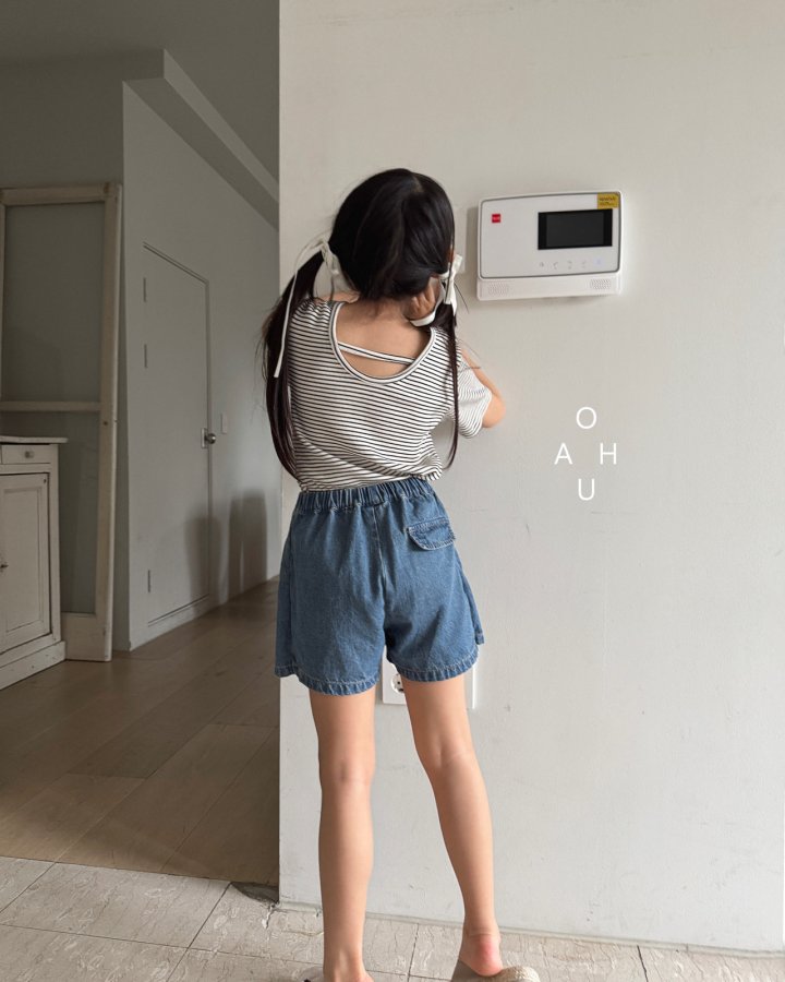O'Ahu - Korean Children Fashion - #discoveringself - Denim Bagel Shorts - 10
