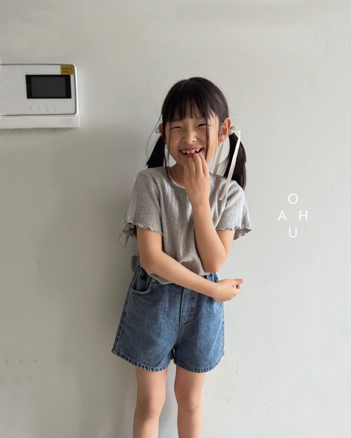 O'Ahu - Korean Children Fashion - #discoveringself - Eyelet Ribbed Tee - 4