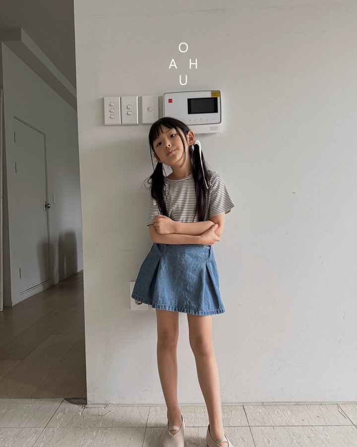 O'Ahu - Korean Children Fashion - #fashionkids - Denim Bagel Shorts - 11