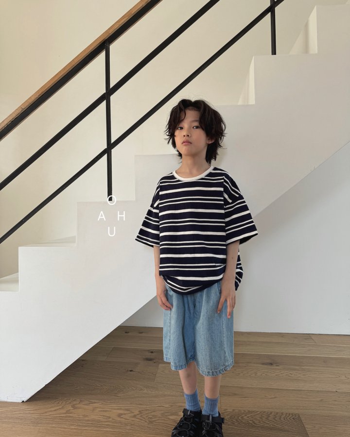 O'Ahu - Korean Children Fashion - #kidsshorts - Raw Slub Stripe Tee - 9