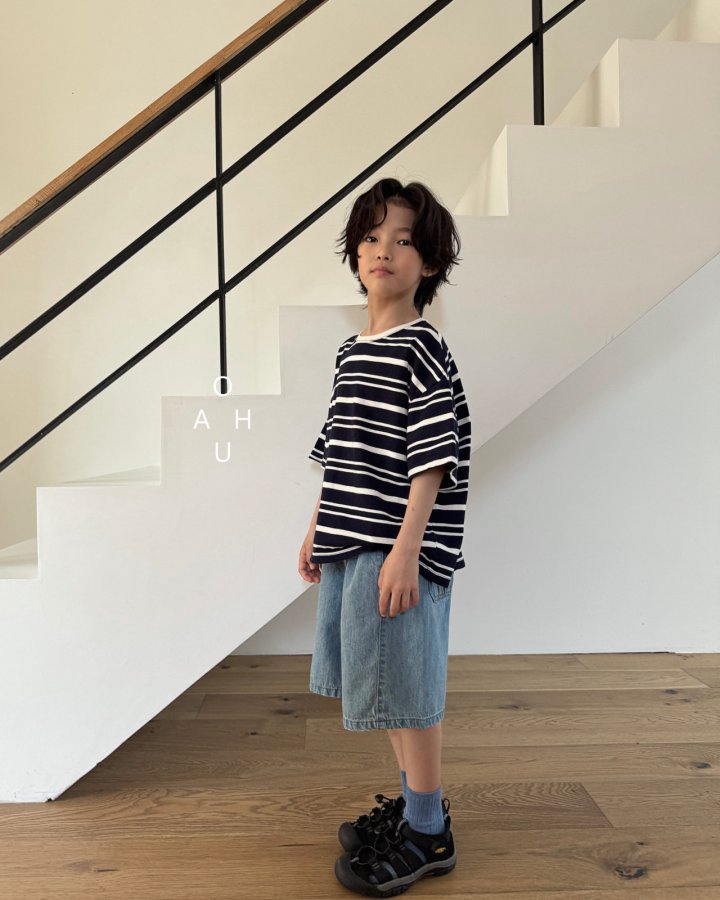 O'Ahu - Korean Children Fashion - #kidsstore - Raw Slub Stripe Tee - 10