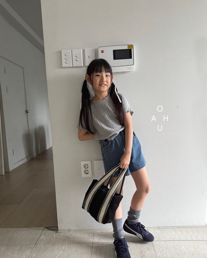 O'Ahu - Korean Children Fashion - #kidsstore - Eyelet Ribbed Tee - 6