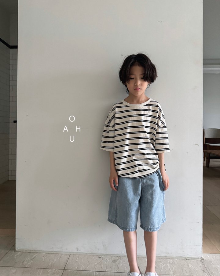 O'Ahu - Korean Children Fashion - #minifashionista - Bermuda Denim Pants - 7