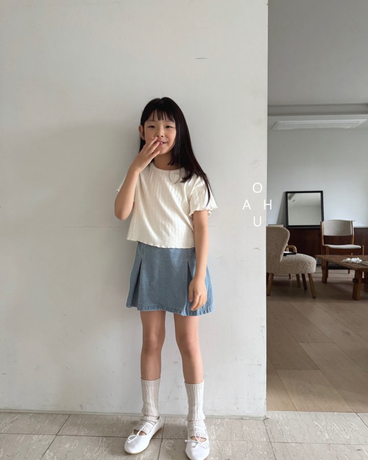 O'Ahu - Korean Children Fashion - #prettylittlegirls - Denim Bagel Shorts - 5