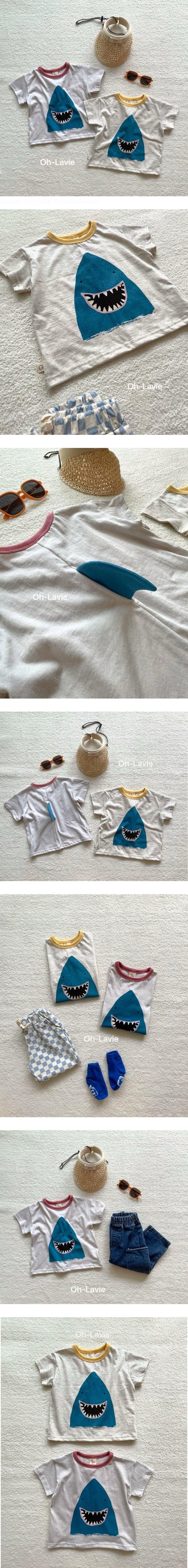 Oh lavie - Korean Children Fashion - #kidzfashiontrend - Shark Tee