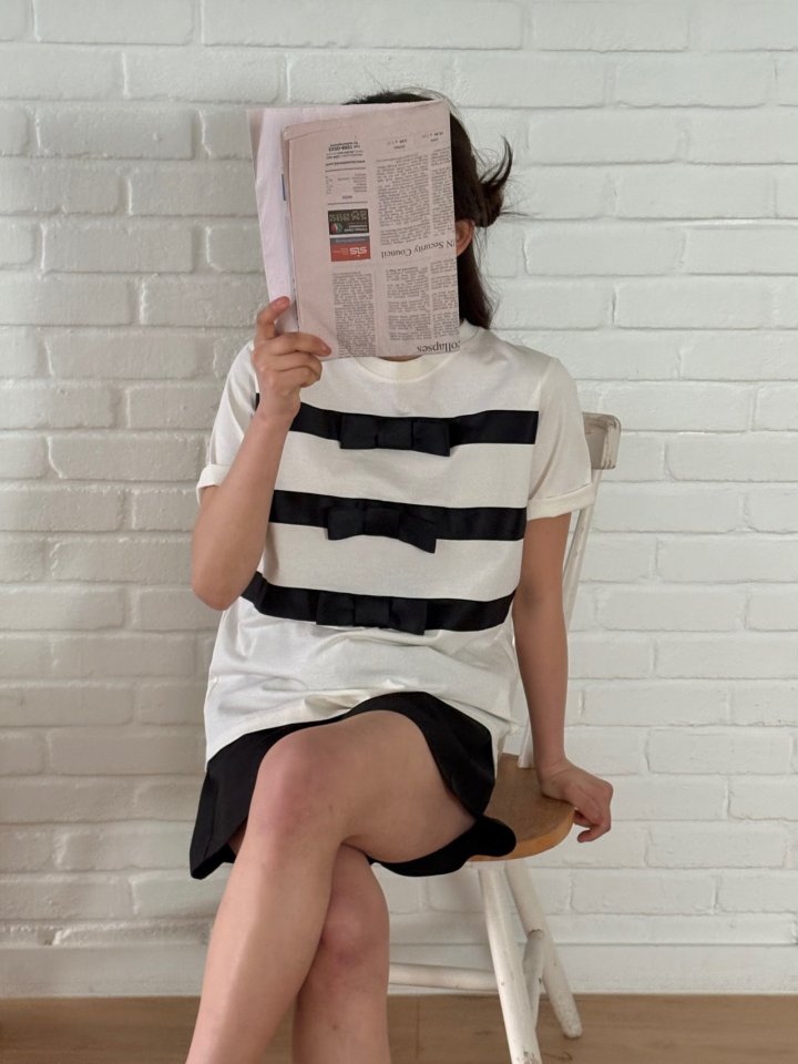 Ohao - Korean Women Fashion - #momslook - Bow Tee - 10