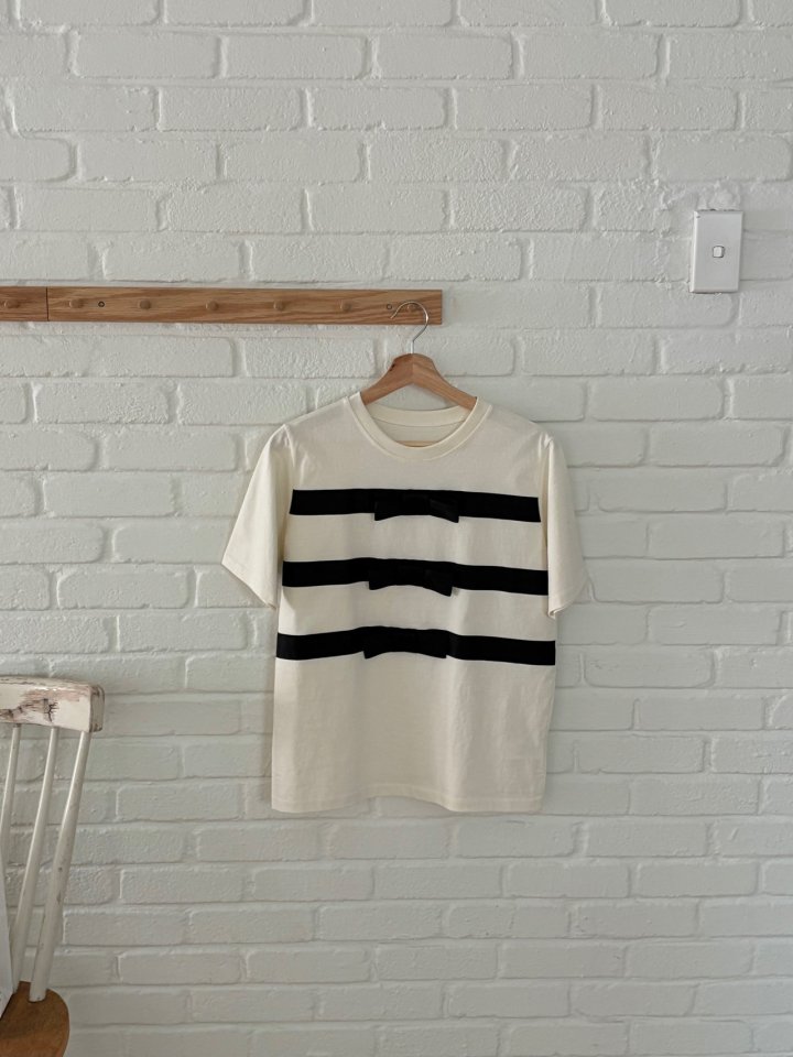 Ohao - Korean Women Fashion - #shopsmall - Bow Tee - 4