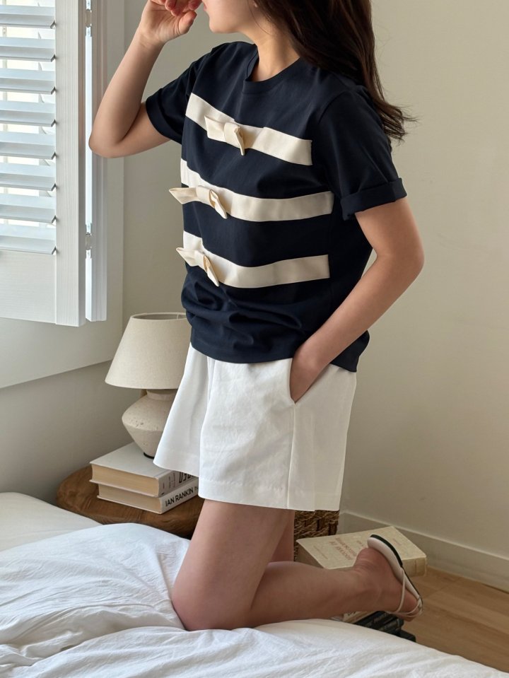Ohao - Korean Women Fashion - #thelittlethings - Bow Tee - 5