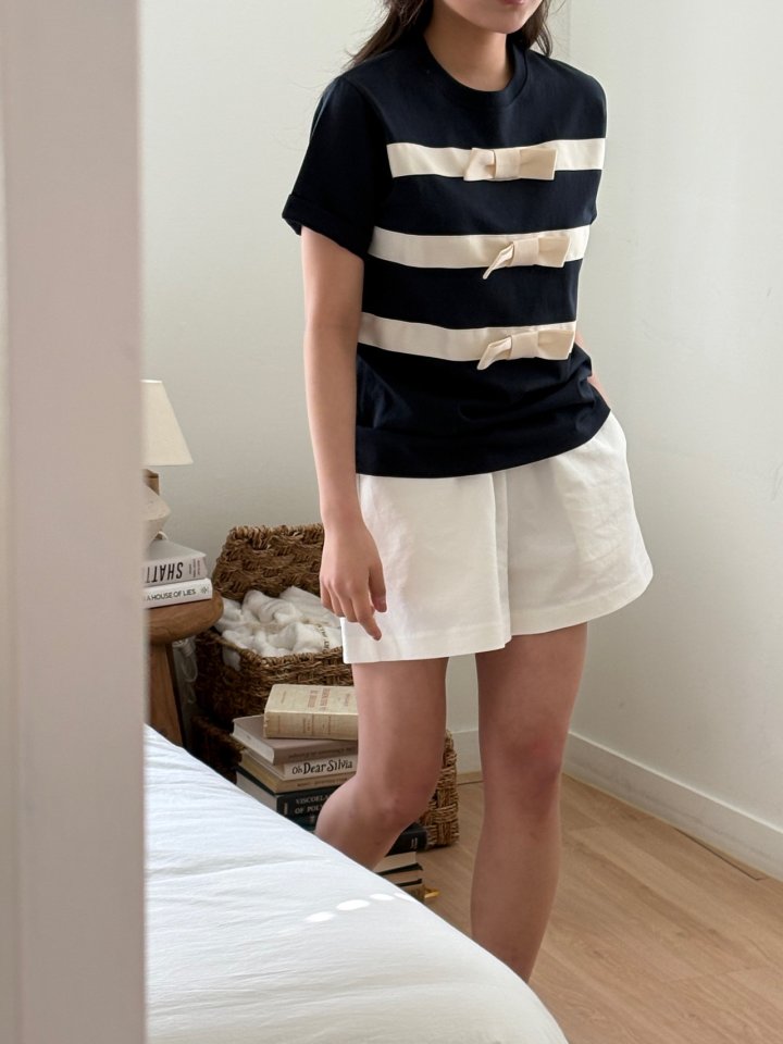 Ohao - Korean Women Fashion - #womensfashion - Bow Tee - 7