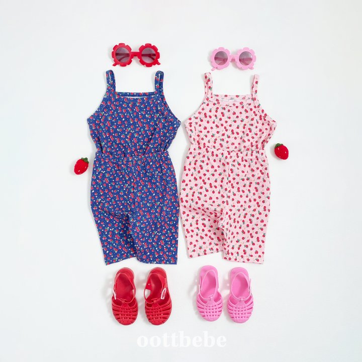 Oott Bebe - Korean Baby Fashion - #babyboutique - Berry Sleeveless Easywear (set of 3) - 6