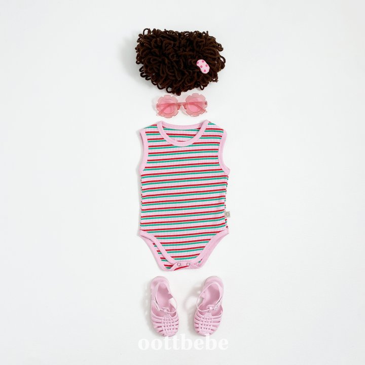 Oott Bebe - Korean Baby Fashion - #smilingbaby - Summer Rainbow Sleeveless Suit - 4