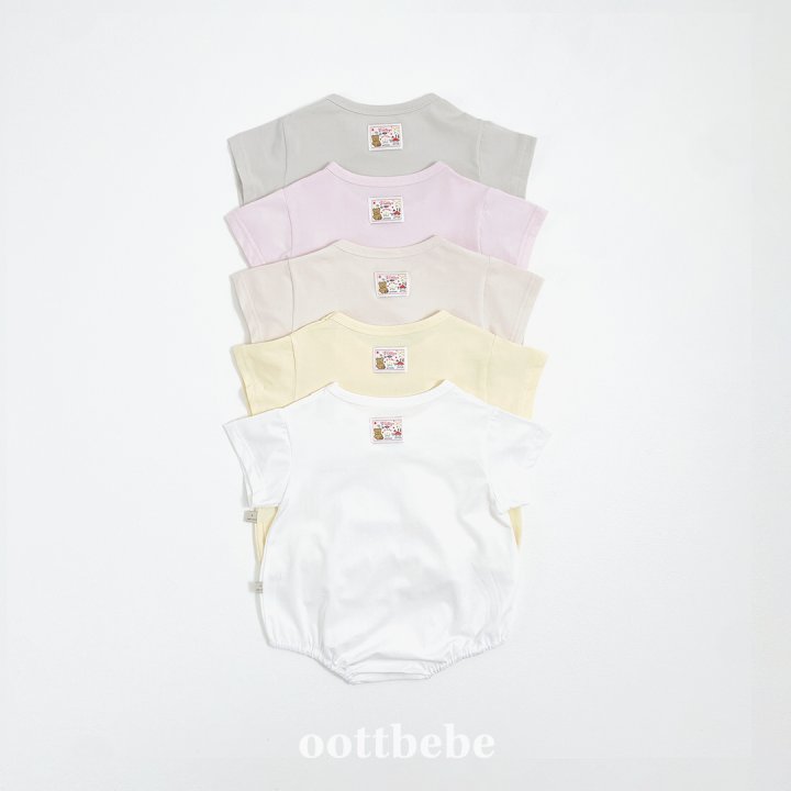 Oott Bebe - Korean Baby Fashion - #babyboutique - Bebe Supima Short Sleeve Bodysuit - 2