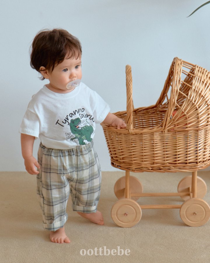 Oott Bebe - Korean Baby Fashion - #babyboutique - Dinosaur Short Sleeve Tee - 10