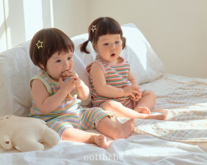 Oott Bebe - Korean Baby Fashion - #babyboutique - Summer Rainbow Easywear - 7