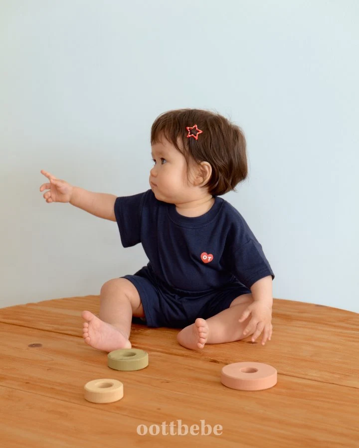 Oott Bebe - Korean Baby Fashion - #babyboutique - Easy Fit Top Bottom Set - 4