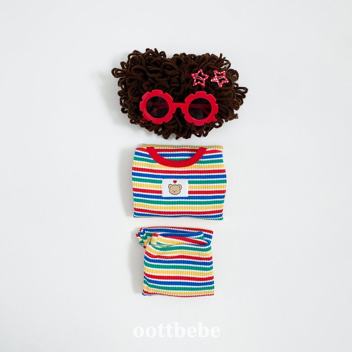 Oott Bebe - Korean Baby Fashion - #babyboutiqueclothing - Summer Rainbow Easywear - 6