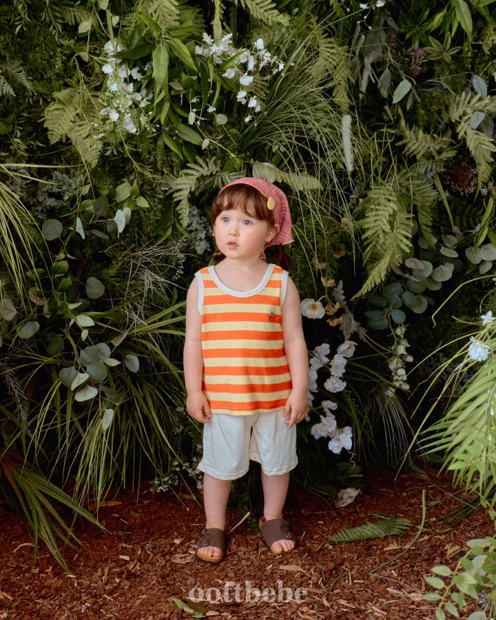 Oott Bebe - Korean Baby Fashion - #babyboutiqueclothing - Honeybee Stripe Top Bottom Set - 10