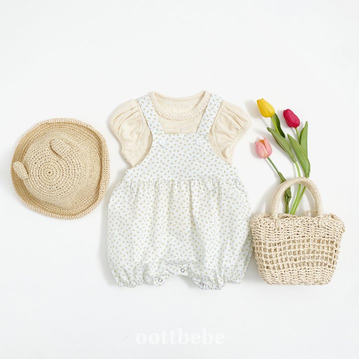 Oott Bebe - Korean Baby Fashion - #babyclothing - Ricotta Balloon Overalls Suit - 3