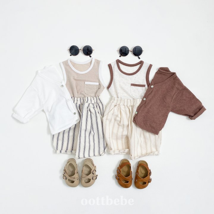 Oott Bebe - Korean Baby Fashion - #babyfashion - Linen Cool Set