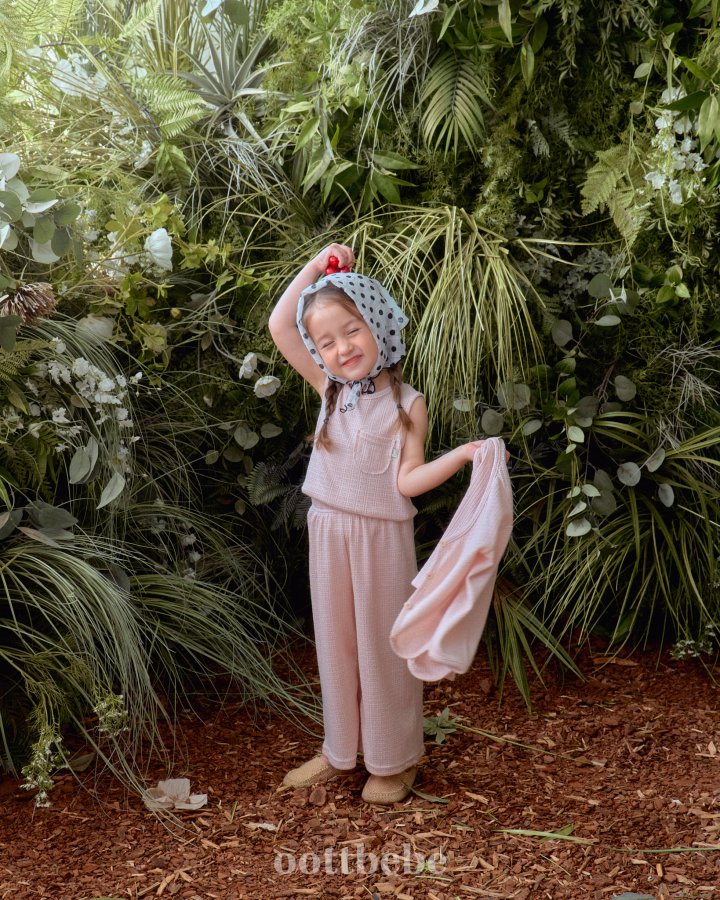 Oott Bebe - Korean Baby Fashion - #babyfashion - Rose Knit 3-Piece Set (Cardigan + Sleeveless + Pants) - 2