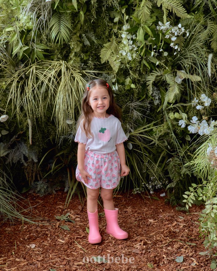 Oott Bebe - Korean Baby Fashion - #babyfashion - Strawberry Milk Tee