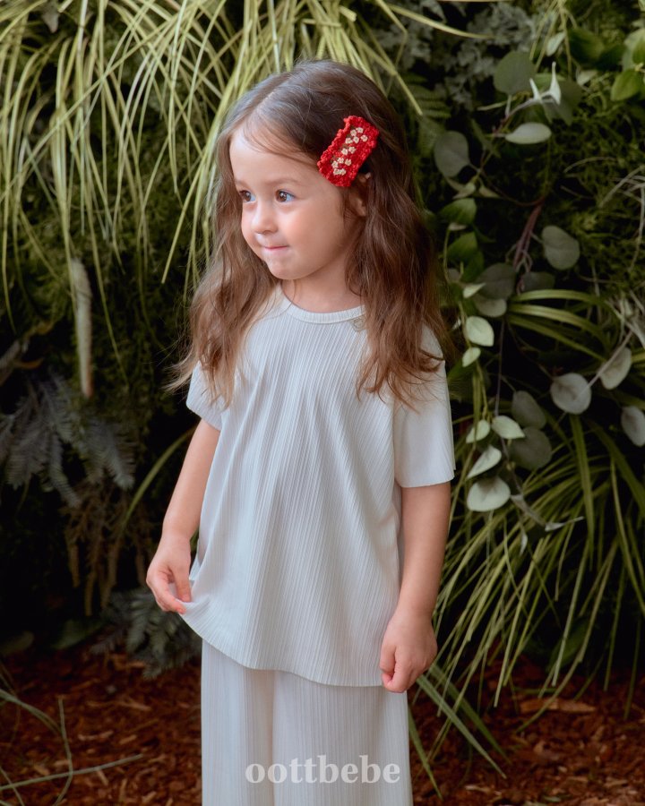 Oott Bebe - Korean Baby Fashion - #babyclothing - Bali Pleats Top Bottom Set - 4