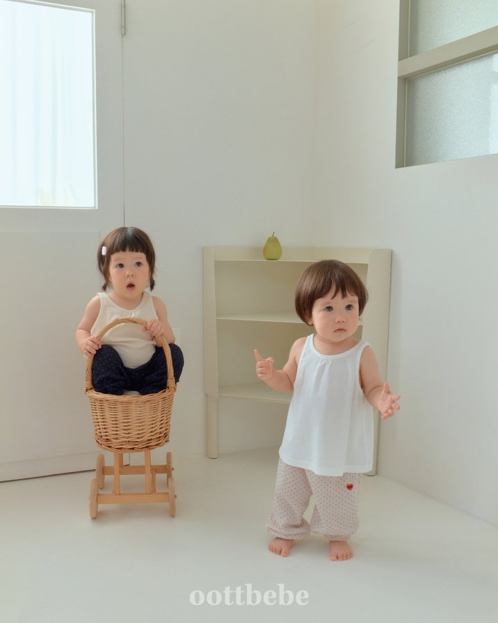 Oott Bebe - Korean Baby Fashion - #babyfashion - Simply Ribbed Sleeveless - 11