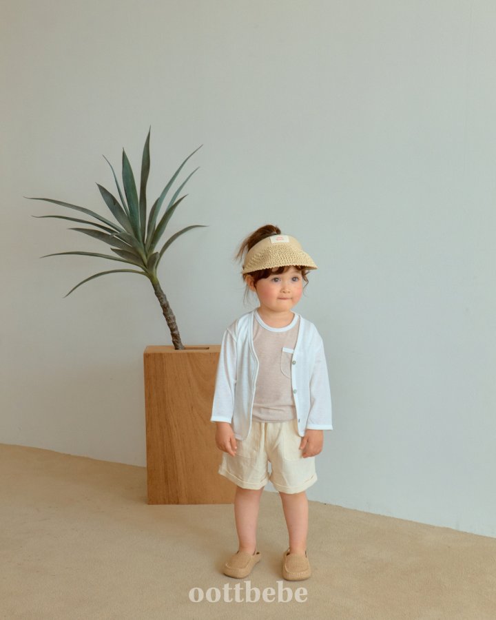 Oott Bebe - Korean Baby Fashion - #babyclothing - Linen Cool Set (Cardigan + Sleeveless) - 4