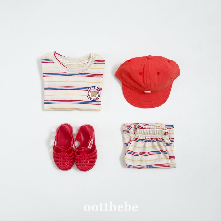Oott Bebe - Korean Baby Fashion - #babyfever - Aloha Top and Bottom Set - 10