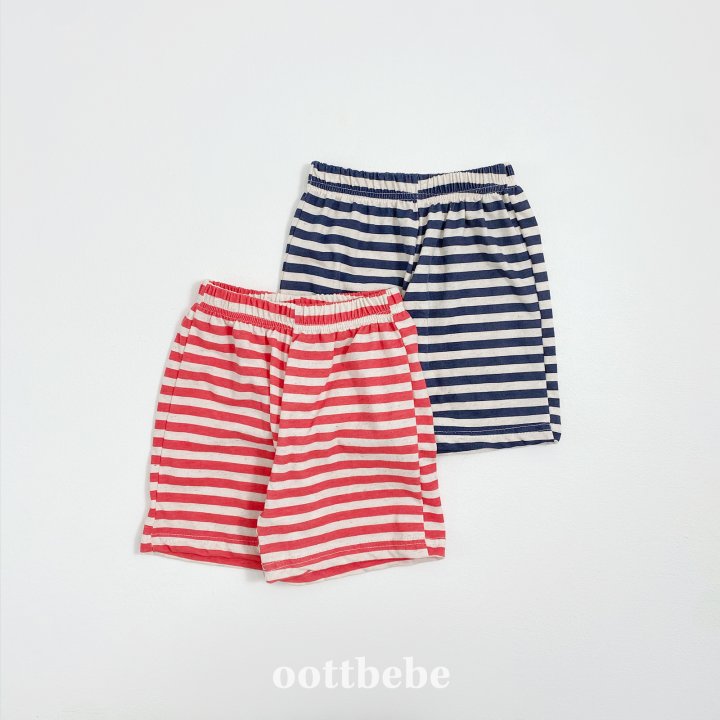Oott Bebe - Korean Baby Fashion - #babyfever - Summer Stripe Top Bottom Set - 7