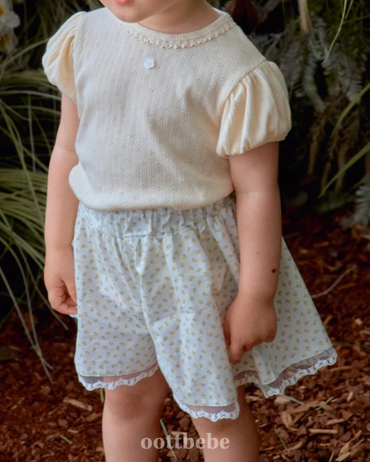 Oott Bebe - Korean Baby Fashion - #babyfever - IVE Puff Sleeve Tee - 8