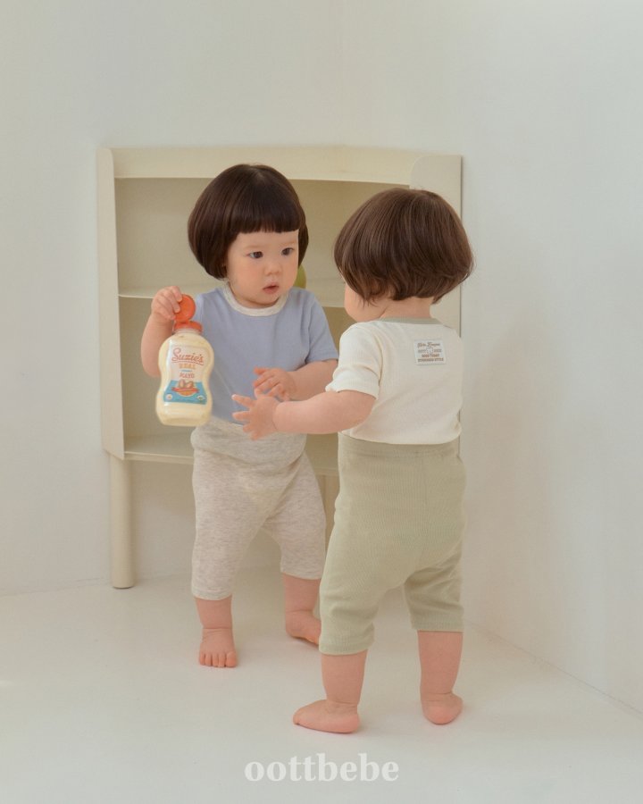 Oott Bebe - Korean Baby Fashion - #babyfever - Sweet Ribbed Easywear - 3