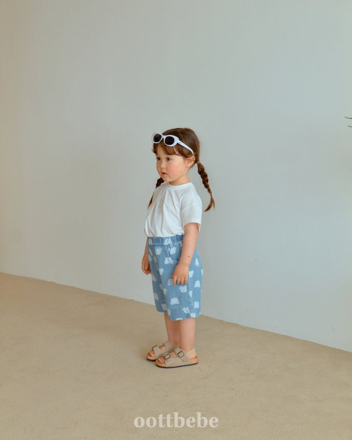 Oott Bebe - Korean Baby Fashion - #babyfever - Jelly Bear Denim Knee-Length Pants - 10