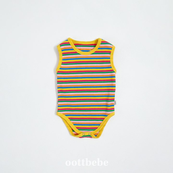 Oott Bebe - Korean Baby Fashion - #babygirlfashion - Summer Rainbow Sleeveless Suit - 9