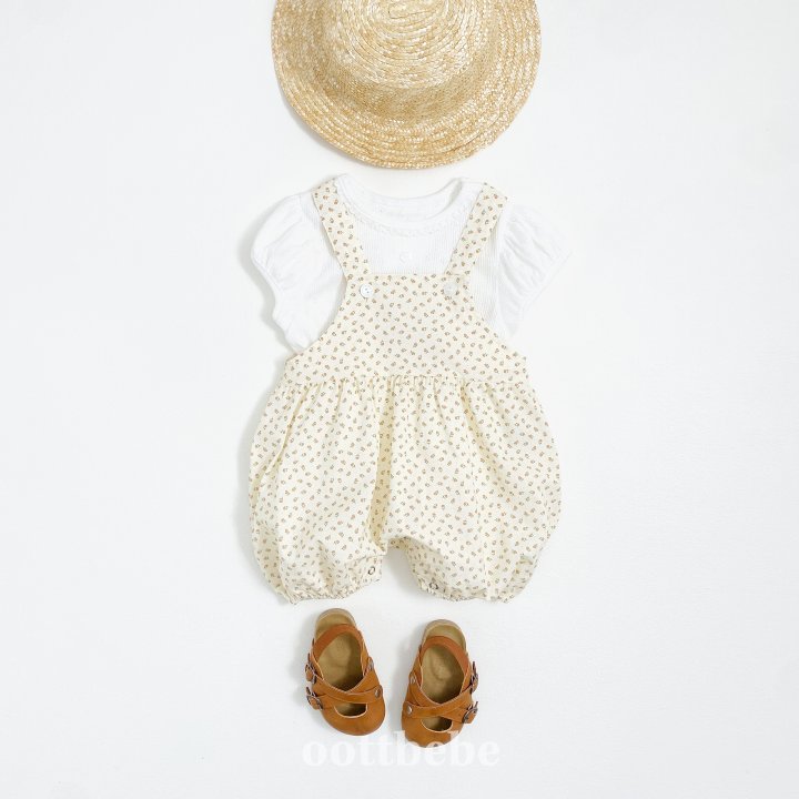 Oott Bebe - Korean Baby Fashion - #babygirlfashion - Ricotta Balloon Overalls Suit - 6