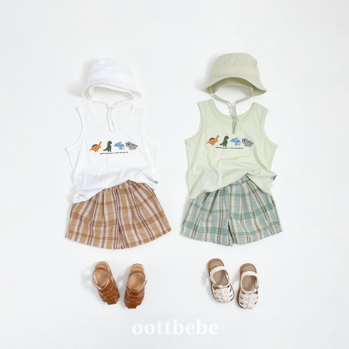 Oott Bebe - Korean Baby Fashion - #babygirlfashion - Dinosaur Tank Top