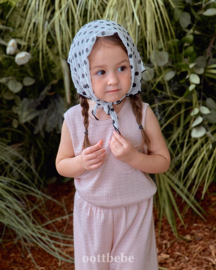 Oott Bebe - Korean Baby Fashion - #babyfever - Rose Knit 3-Piece Set (Cardigan + Sleeveless + Pants) - 4