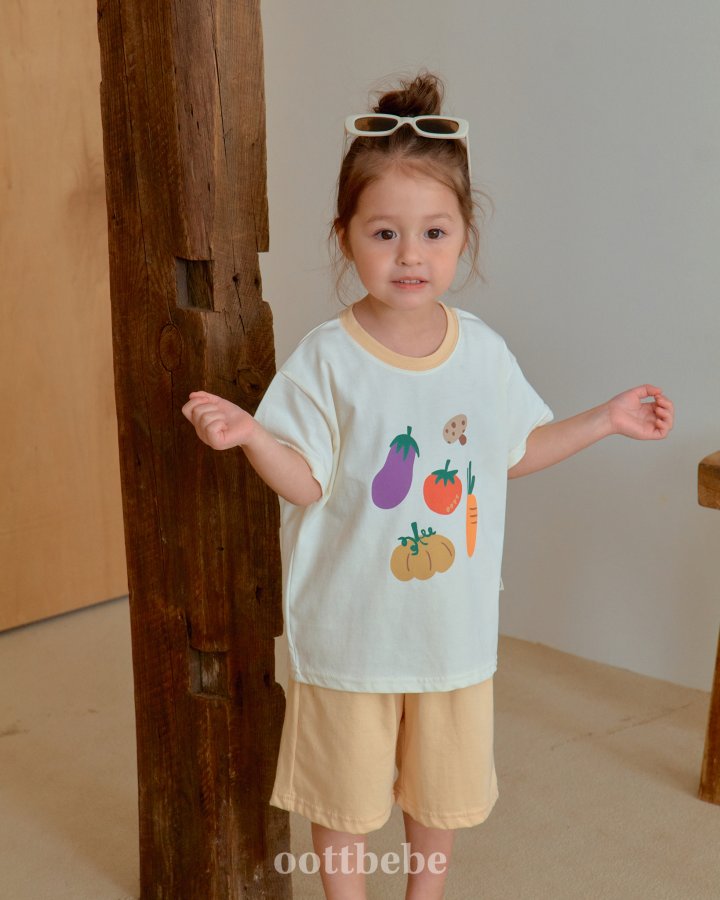 Oott Bebe - Korean Baby Fashion - #babygirlfashion - Vegetable Market Top Bottom Set - 8
