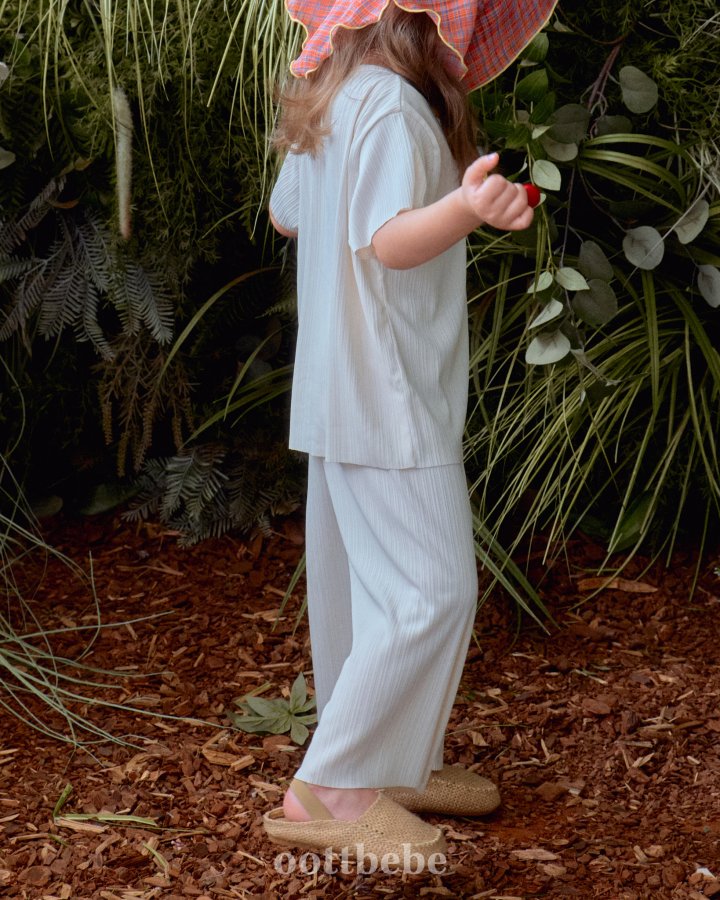 Oott Bebe - Korean Baby Fashion - #babygirlfashion - Bali Pleats Top Bottom Set - 6