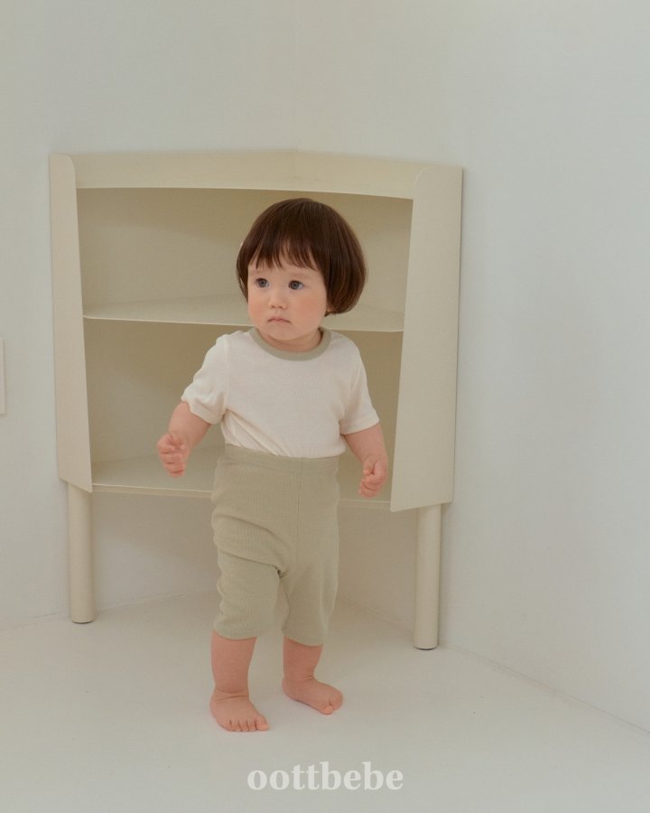 Oott Bebe - Korean Baby Fashion - #babyfever - Sweet Ribbed Easywear - 4