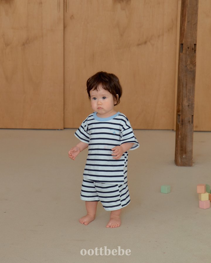 Oott Bebe - Korean Baby Fashion - #babygirlfashion - Star Candy Top Bottom Set