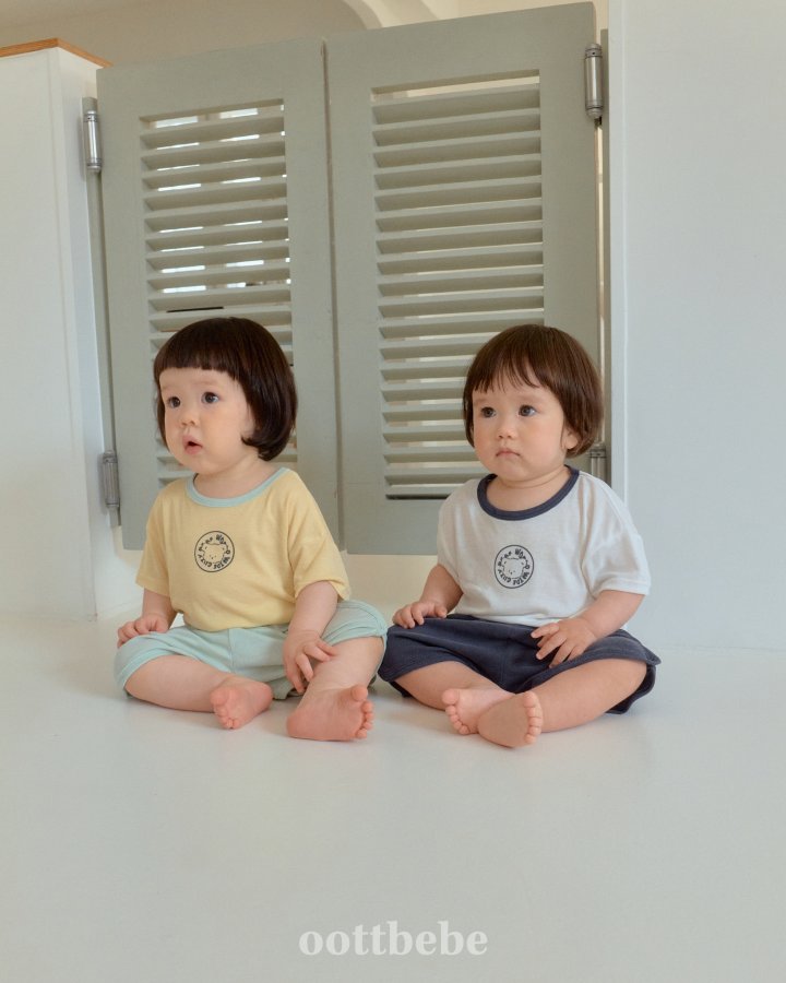 Oott Bebe - Korean Baby Fashion - #babygirlfashion - Sand Top Bottom Set - 2