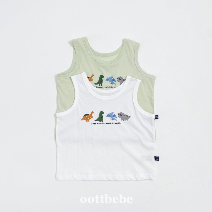 Oott Bebe - Korean Baby Fashion - #babylifestyle - Dinosaur Tank Top - 2