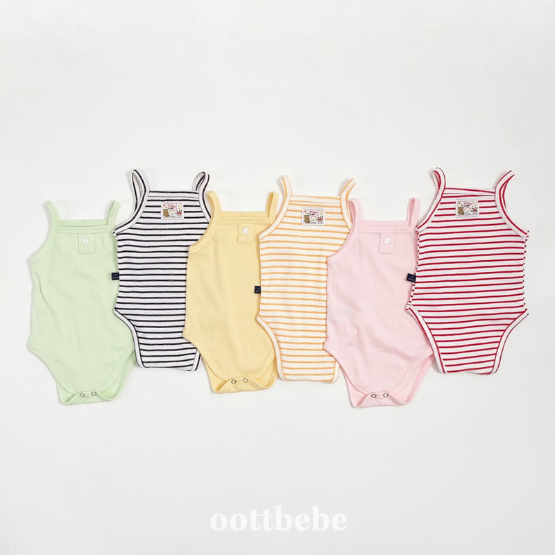 Oott Bebe - Korean Baby Fashion - #babylifestyle - Bebe Strap Bodysuit Set - 11