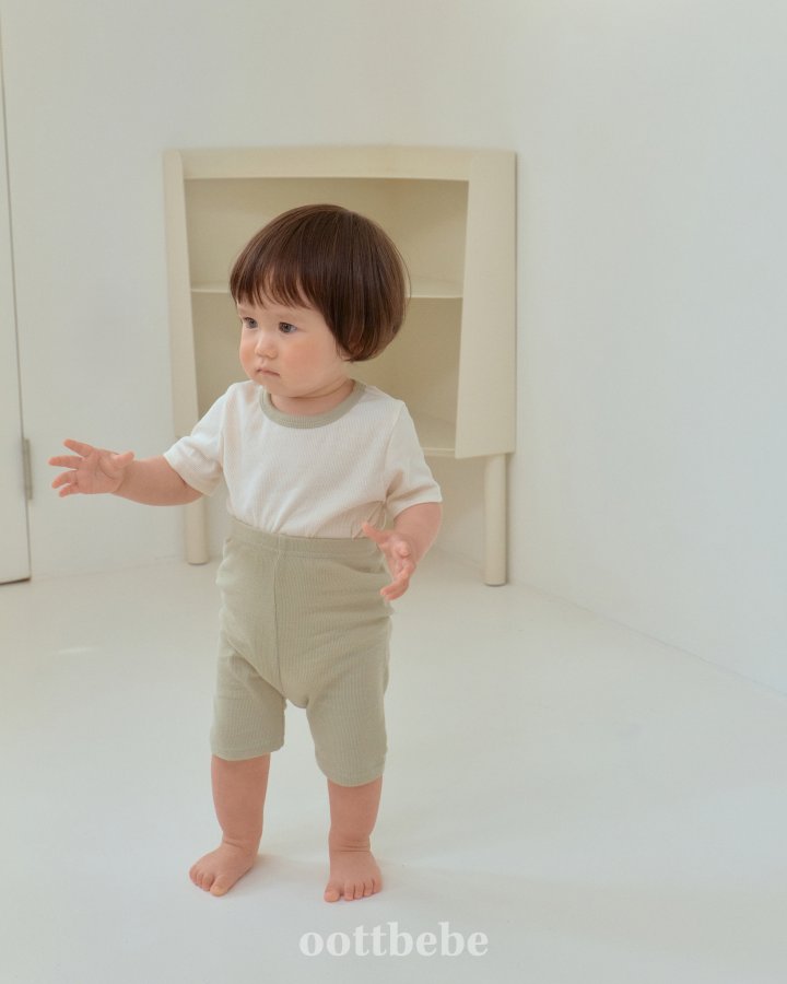 Oott Bebe - Korean Baby Fashion - #babylifestyle - Sweet Ribbed Easywear - 5