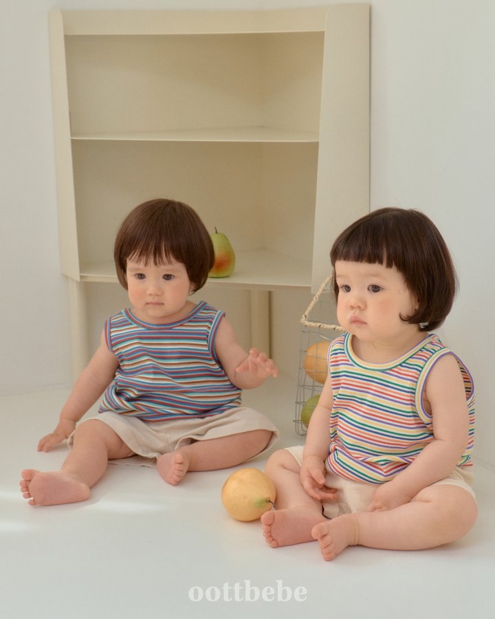 Oott Bebe - Korean Baby Fashion - #babylifestyle - Maldives Sleeveless Tee - 2